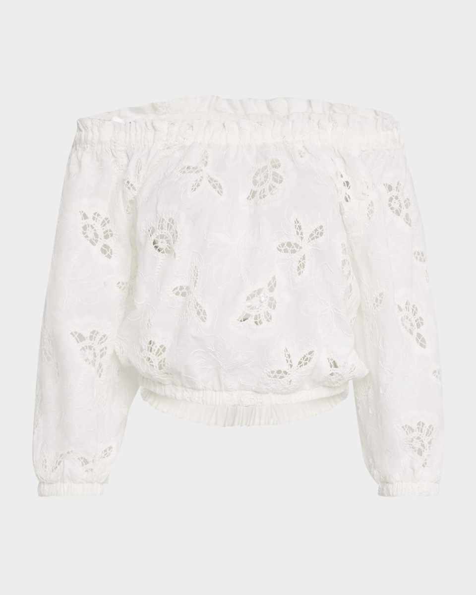 Rosalia Embroidered Off-Shoulder Blous